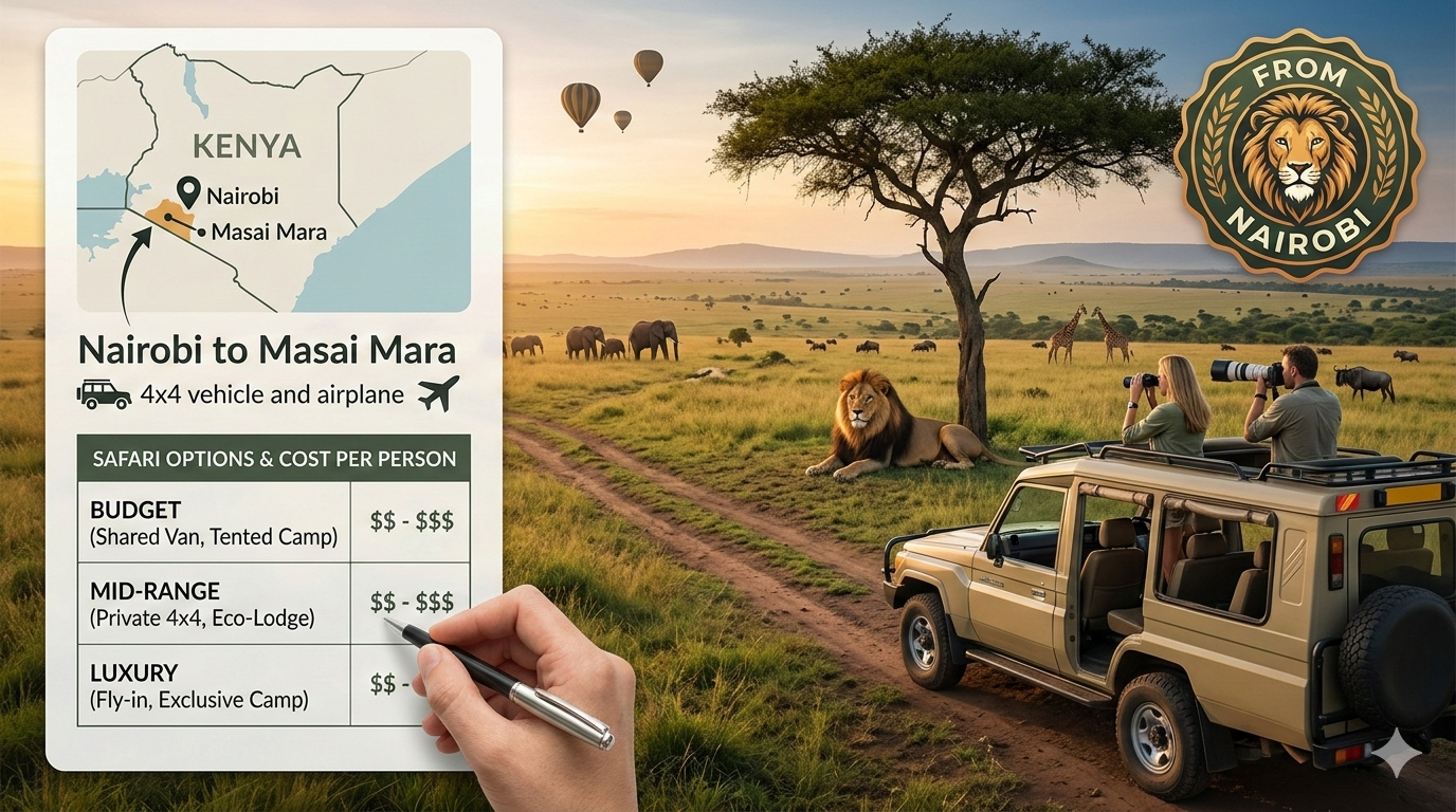Masai Mara safari cost per person from Nairobi