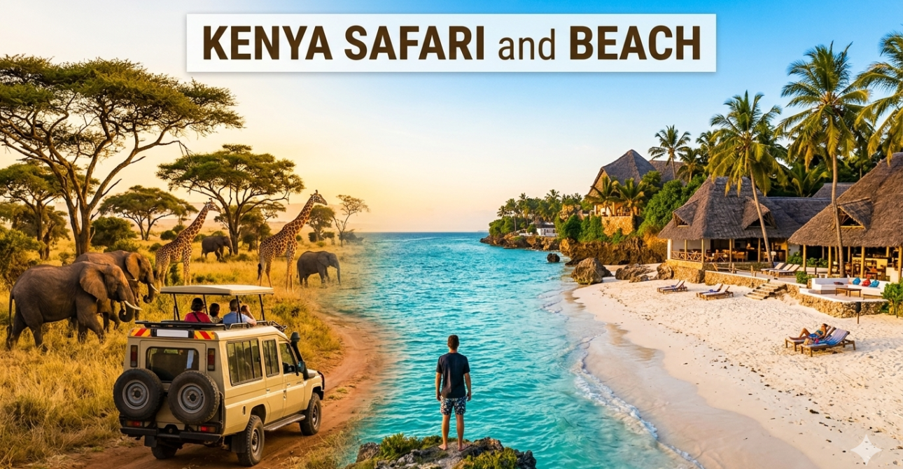 kenya safari and beach