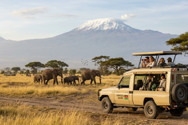 kenya safari with mount kilimanjaro view