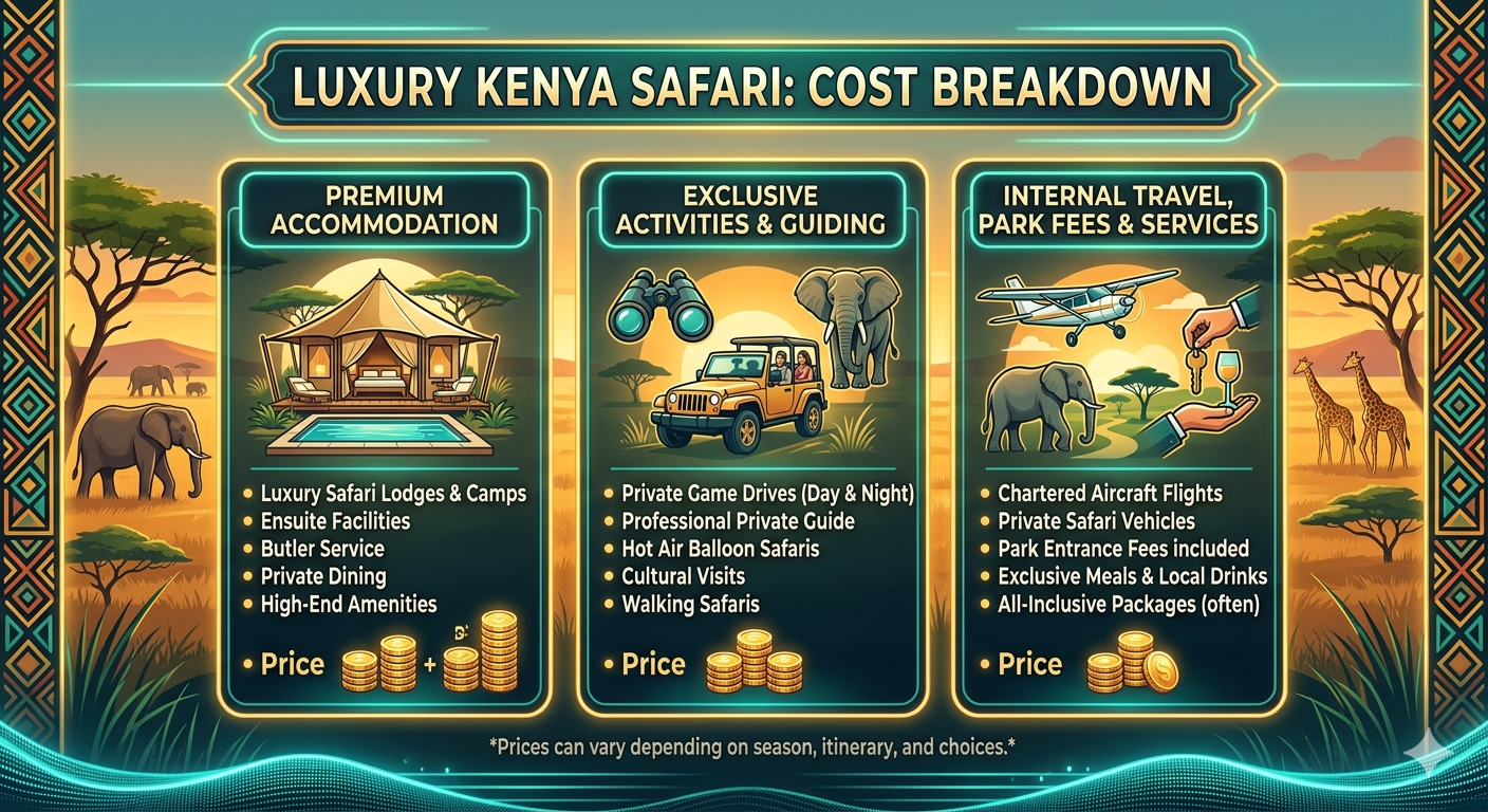 Luxury Kenya safari cost breakdown